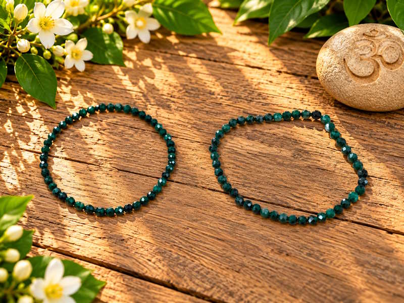 Pulsera Malaquita bola facetada